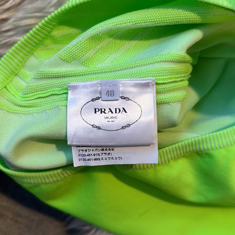 Prada Intarsia stretch bodysuit in green - Picture 6 of 10